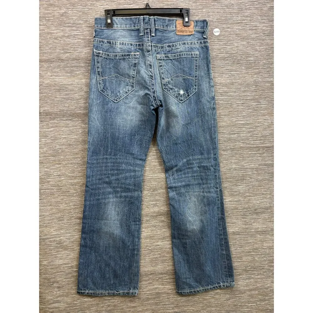 Aeropostale Driggs Slim Bootcut Jeans Mens 30x30 Blue Distressed Medium Wash